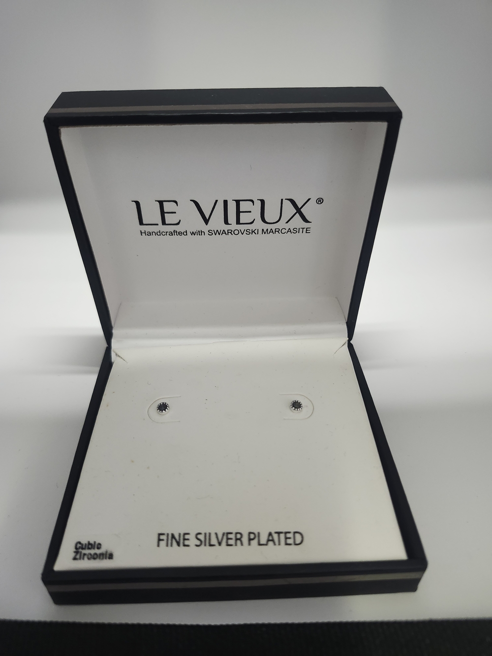 Fine Silver Plated Stud Earrings in Silver, Minimalist